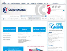 Tablet Screenshot of commerce.grenoble.cci.fr